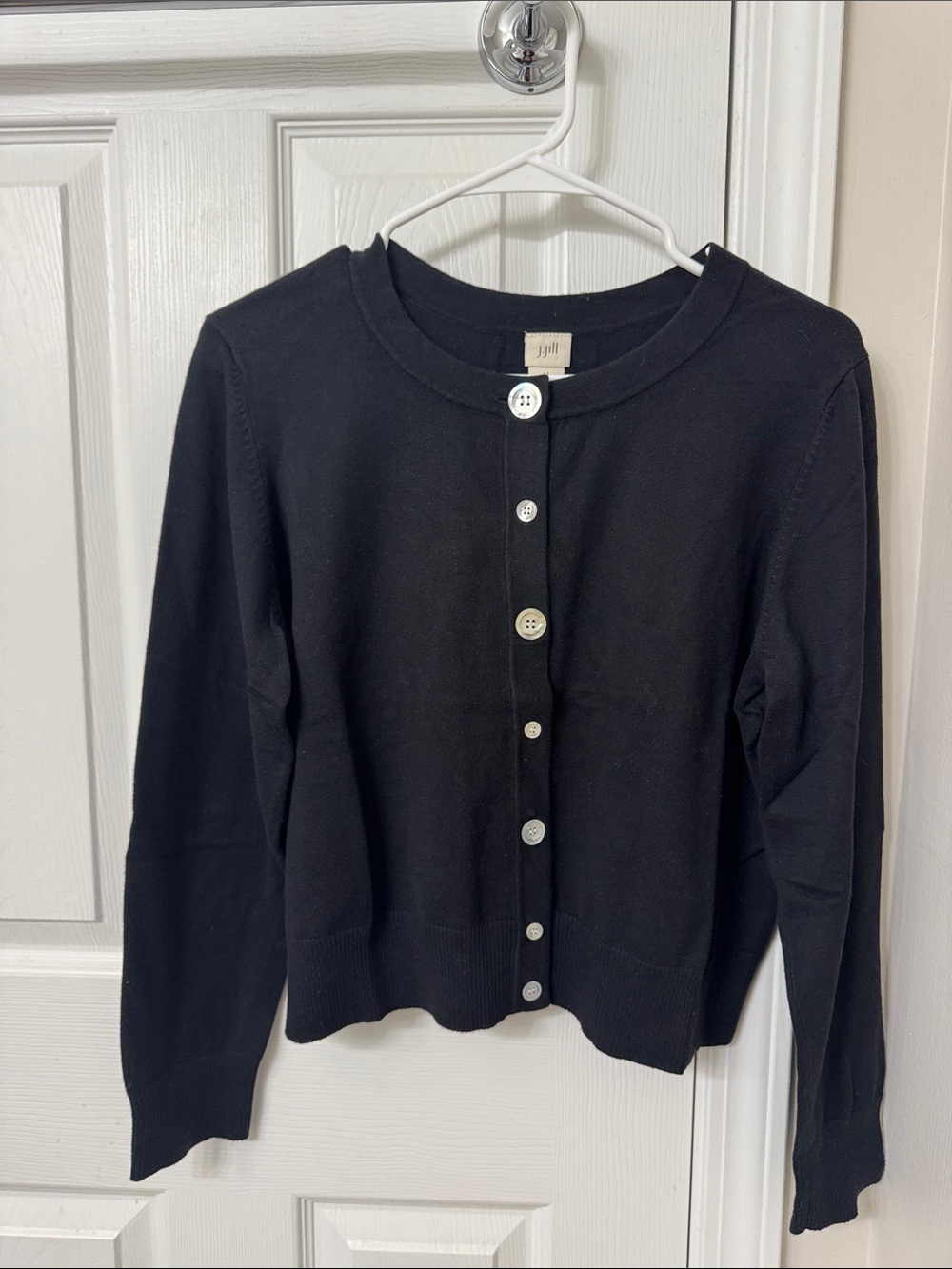 J. Jill Black Button Cardigan Sweater
